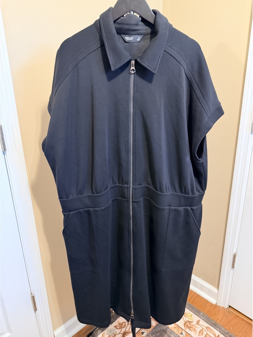 Simply Vera Vera Wang Women's Plus Work Dress 2X Zip Front
